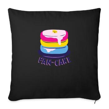 Pansexual Pan - Gâteau - Housse de coussin décorative 45 x 45 cm - noir - Devant