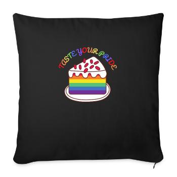 Taste Your Pride - Sofa pillowcase 17,3'' x 17,3'' (45 x 45 cm) - black - Front
