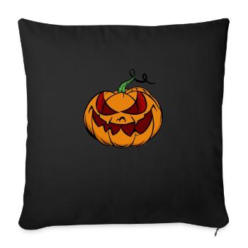 Special scary pumpkin, the creepy - Sofa pillowcase 17,3'' x 17,3'' (45 x 45 cm) - black - Front