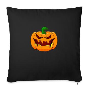 Citrouille effrayante spéciale, l’effrayante - Housse de coussin décorative 45 x 45 cm - noir - Devant