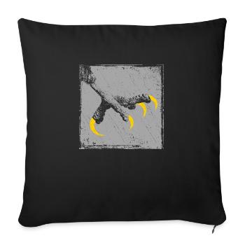 Griffe d’aigle - Housse de coussin décorative 45 x 45 cm - noir - Devant