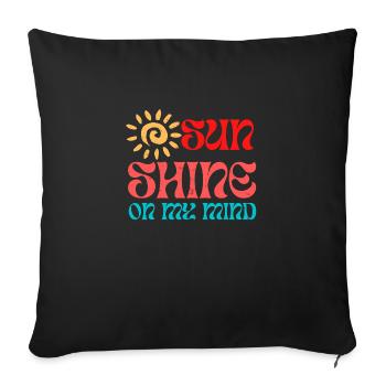 Le soleil dans mon - Housse de coussin décorative 45 x 45 cm - noir - Devant