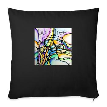 20220922 215705 Born free I Cooles Chemise du nouveau - Housse de coussin décorative 45 x 45 cm - noir - Devant