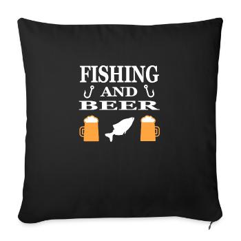 Angling - Sofa pillowcase 17,3'' x 17,3'' (45 x 45 cm) - black - Front