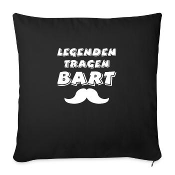 Bart - Sofakissenbezug 45 x 45 cm - Schwarz - Vorne