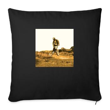 BMX Race Racing Mountainbike Motocross - Sofakissenbezug 45 x 45 cm - Schwarz - Vorne