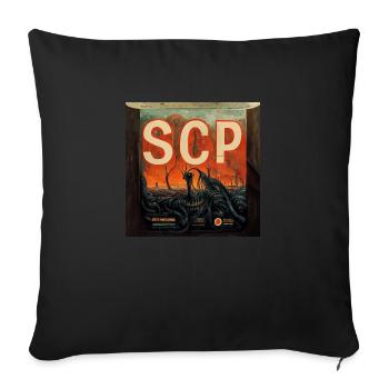 Fondation SCP Ghost Horror - Housse de coussin décorative 45 x 45 cm - noir - Devant