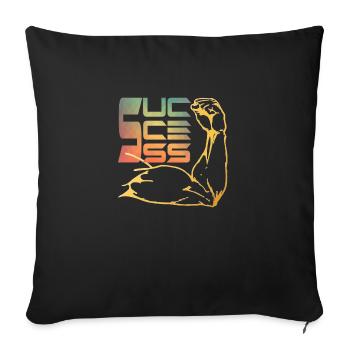 Success strong Gym Work - Sofakissenbezug 45 x 45 cm - Schwarz - Vorne
