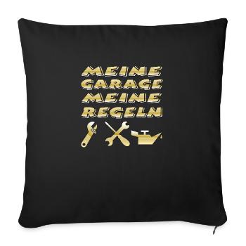 Garage - Sofakissenbezug 45 x 45 cm - Schwarz - Vorne
