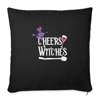 Cheers Witches - Sofakissenbezug 45 x 45 cm - Schwarz - Vorne