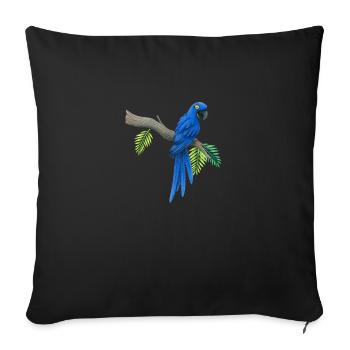 Hyacinthhara - Sofa pillowcase 17,3'' x 17,3'' (45 x 45 cm) - black - Front
