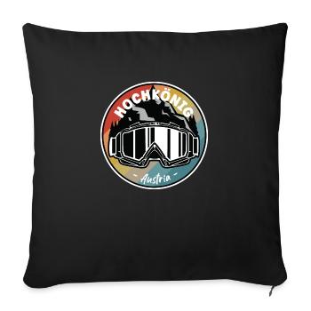 Skiing In Hochkönig Austria - Sofa pillowcase 17,3'' x 17,3'' (45 x 45 cm) - black - Front