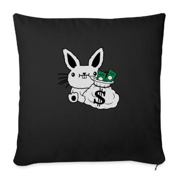 Rich Money Bag Easter Banknotes - Sofa pillowcase 17,3'' x 17,3'' (45 x 45 cm) - black - Front