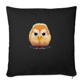 Angry chicks - Sofa pillowcase 17,3'' x 17,3'' (45 x 45 cm) - black - Front