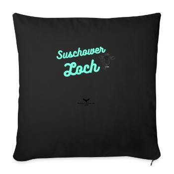 Spreewald Suschower Loch - Sofakissenbezug 45 x 45 cm - Schwarz - Vorne