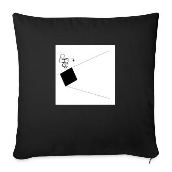 Blind - Sofakissenbezug 45 x 45 cm - Schwarz - Vorne