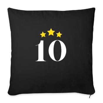 10th anniversary - Sofa pillowcase 17,3'' x 17,3'' (45 x 45 cm) - black - Front