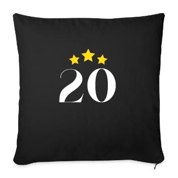 20th anniversary starred - Sofa pillowcase 17,3'' x 17,3'' (45 x 45 cm) - black - Front