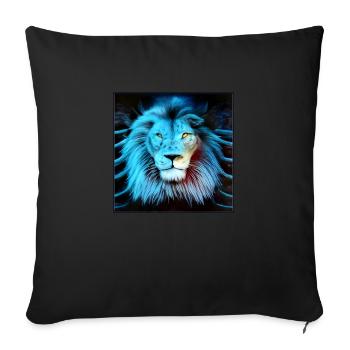 SURREAL LION 5 - Sofa pillowcase 17,3'' x 17,3'' (45 x 45 cm) - black - Front