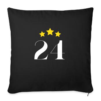 24th Anniversary Starred - Sofa pillowcase 17,3'' x 17,3'' (45 x 45 cm) - black - Front