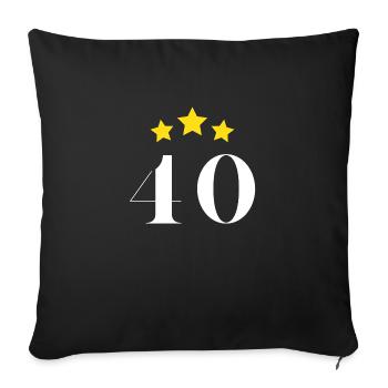 40e anniversaire - Housse de coussin décorative 45 x 45 cm - noir - Devant