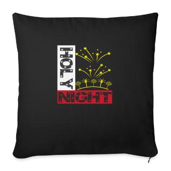 Nuit Sainte - Housse de coussin décorative 45 x 45 cm - noir - Devant