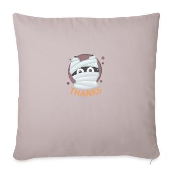 Thanks - Sofa pillowcase 17,3'' x 17,3'' (45 x 45 cm) - light taupe - Front