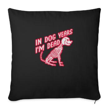 dans les années de chien Mort - Housse de coussin décorative 45 x 45 cm - noir - Devant