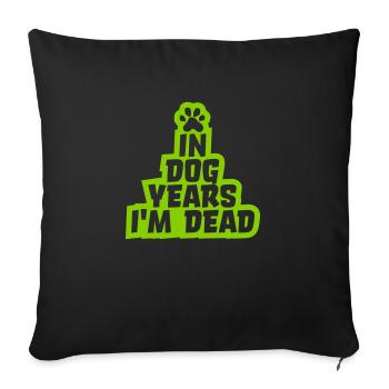 dans les années de chien Mort - Housse de coussin décorative 45 x 45 cm - noir - Devant