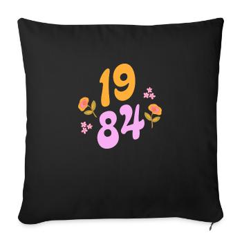 1984 - Housse de coussin décorative 45 x 45 cm - noir - Devant