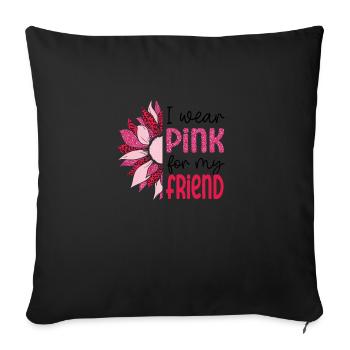 Save the Boobies friend - Sofa pillowcase 17,3'' x 17,3'' (45 x 45 cm) - black - Front