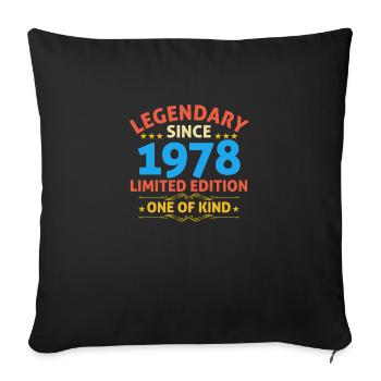 Légendaire depuis 1978 Edition Limitée - Housse de coussin décorative 45 x 45 cm - noir - Devant