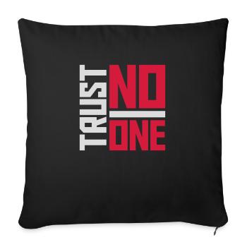 ne faites confiance à personne pour ne citer - Housse de coussin décorative 45 x 45 cm - noir - Devant
