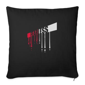 Conception de citation de texte intrépide - Housse de coussin décorative 45 x 45 cm - noir - Devant