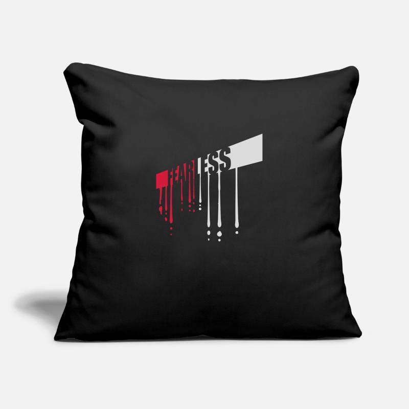 Conception de citation de texte intrépide Housse de coussin décorative 45 x 45 cm
