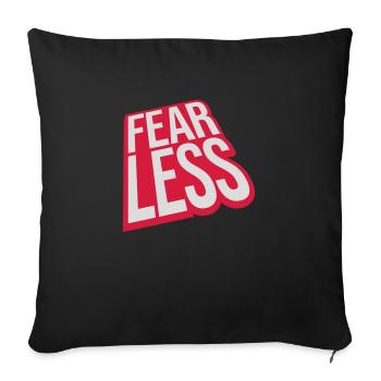 fearless Text Quote Design - Sofa pillowcase 17,3'' x 17,3'' (45 x 45 cm) - black - Front