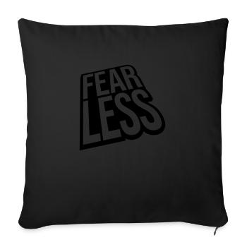 fearless Text Quote Design - Sofa pillowcase 17,3'' x 17,3'' (45 x 45 cm) - black - Front
