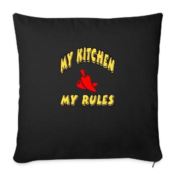Kitchen - Sofa pillowcase 17,3'' x 17,3'' (45 x 45 cm) - black - Front