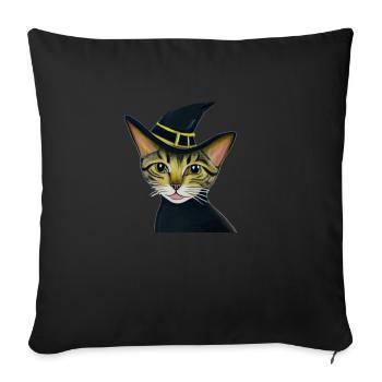 Halloween Witch Cat Cute Ghost Occult Cats - Sofa pillowcase 17,3'' x 17,3'' (45 x 45 cm) - black - Front