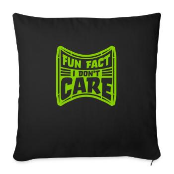Je me fiche des faits - Housse de coussin décorative 45 x 45 cm - noir - Devant
