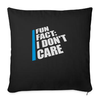 Je me fiche des faits - Housse de coussin décorative 45 x 45 cm - noir - Devant