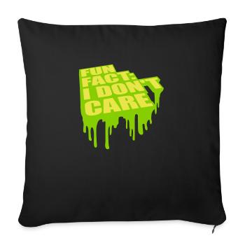 Je me fiche des faits - Housse de coussin décorative 45 x 45 cm - noir - Devant