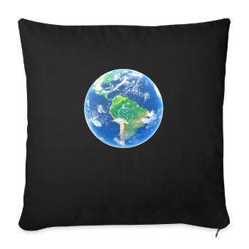 Planète Terre - Housse de coussin décorative 45 x 45 cm - noir - Devant