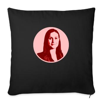 Sanna Marin - Sofakissenbezug 45 x 45 cm - Schwarz - Vorne