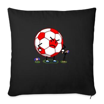 little football howls - DIGITAL - Sofa pillowcase 17,3'' x 17,3'' (45 x 45 cm) - black - Front