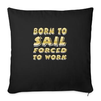 Voile - Housse de coussin décorative 45 x 45 cm - noir - Devant