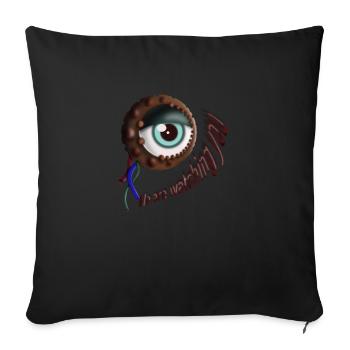 Mechanical eye - Monitoring - Sofa pillowcase 17,3'' x 17,3'' (45 x 45 cm) - black - Front