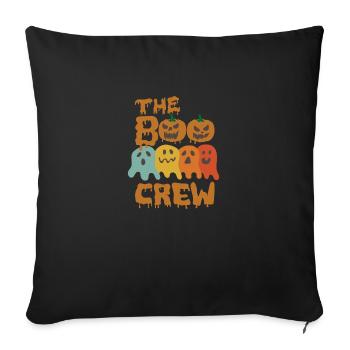 Halloween Funny Ghosts Crew - Boo Crew - Housse de coussin décorative 45 x 45 cm - noir - Devant