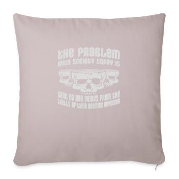 drinks from enemies skulls - Sofa pillowcase 17,3'' x 17,3'' (45 x 45 cm) - light taupe - Front