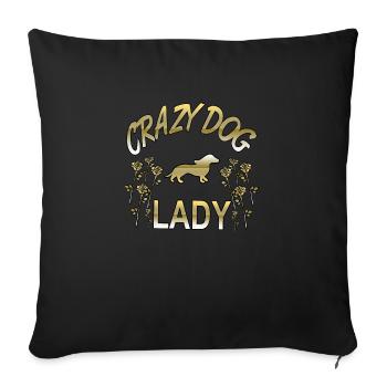 Teckel - Housse de coussin décorative 45 x 45 cm - noir - Devant
